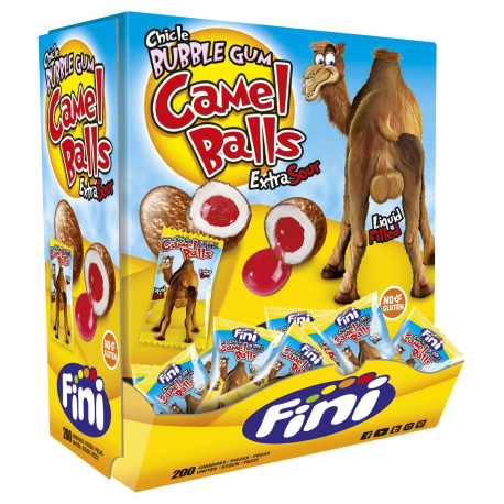 Bubble gum Boules de chameau Fini - boite de 200
