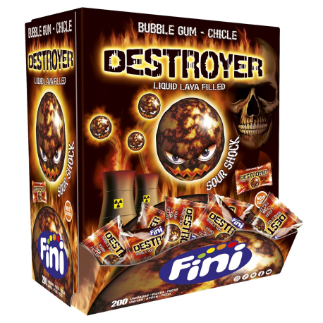 Bubble gum Destroyer Fini - boîte de 200