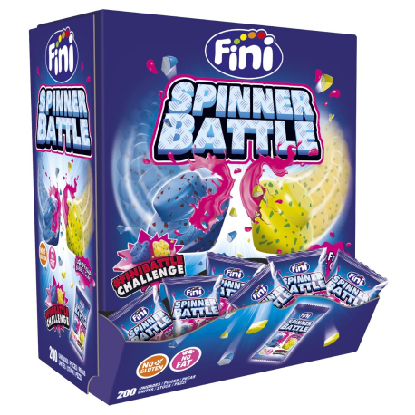 Bubble gum Spinner battle Fini - boîte de 200