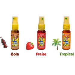 Candy spray 1, fraise, cola et tropical