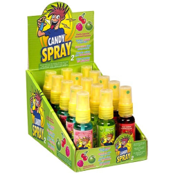 Candy spray 2, pomme verte, framboise et cerise