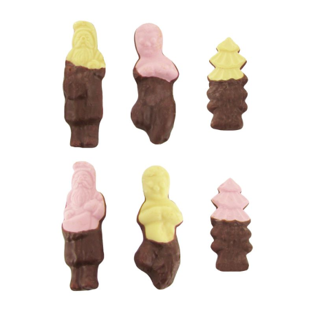 Guimauves Noël michoc mi-enrobées chocolat lait x80