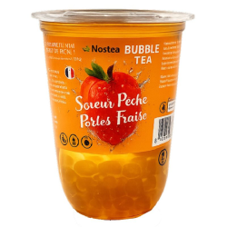 Bubble Tea saveur Pêche perles Fraise 400ml Nostea