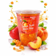 Bubble Tea saveur Fraise perles Pêche 400ml Nostea