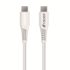 Câble USB-C vers Type-C en PVC blanc 1m