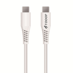 Câble USB-C vers Type-C en PVC blanc 1m