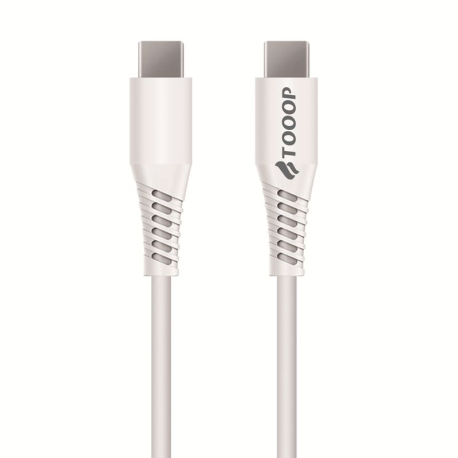 Câble USB-C vers Type-C en PVC blanc 1m