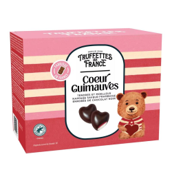 Ballotin coeurs guimauve noir fourrés framboise 200g
