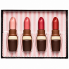 Rouges à lèvres en chocolat au lait décoré coffret 55g