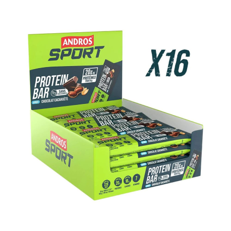 Protein barre chocolat cacahuète Andros Sport 55g