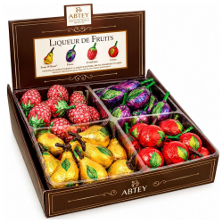 Fruits liqueurs assortis 10g - boîte de 72