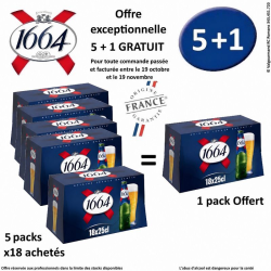 Lot 1664 blonde 18x25cl VP - 5 packs +1 offert