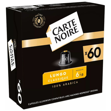 Capsules Carte Noire Espresso Lungo classique (x60)