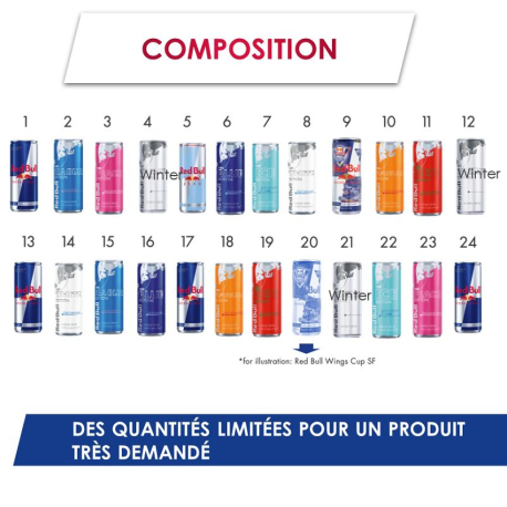 Calendrier de l'Avent Red Bull (24 boîtes assorties)