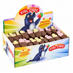 Guimauves Noël michoc mi-enrobées chocolat lait x80