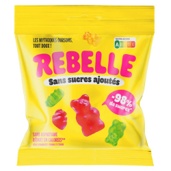 PRECOMMANDE Sachet Oursons lisses sans sucres ajoutés 50g Rebelle